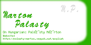 marton palasty business card